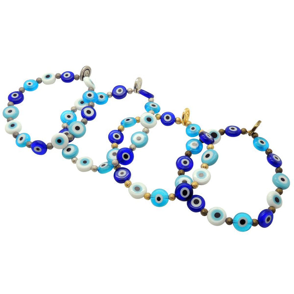 Savvy Cie Blue Evil Eye shops Charm Bracelet