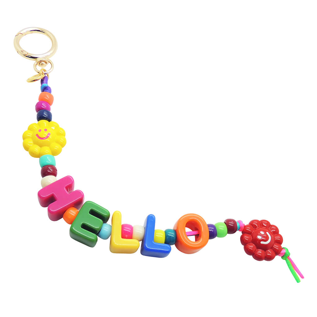 Dana Levy Maxi Alphabet Hello Bag Charm - Bright Multicolour Letter Mix