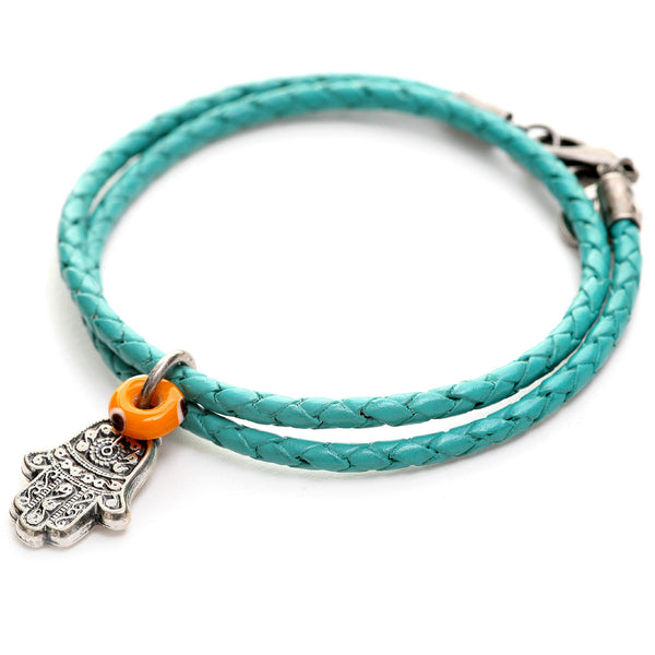 Three-Stone Leather Rope Bracelet – Taraiga